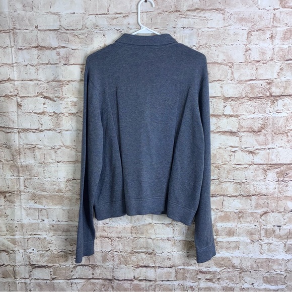 Peruvian Connection Trompe L'Oeil Cardigan Sweater in Shale Blue Size XL NEW - Picture 5 of 8